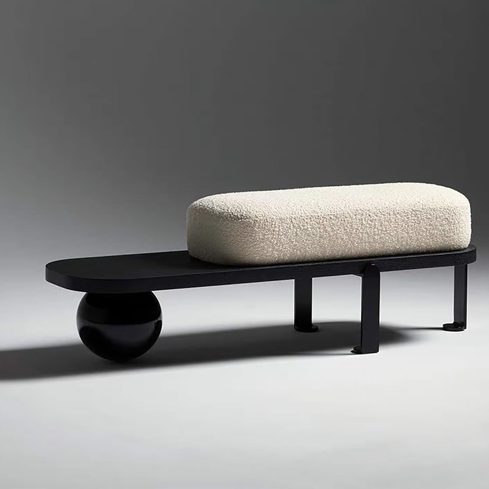 MSHGSKU Upholstered Wooden Bench with Cushion for Entryway, Living Room, and Bedroom Storage and Seating