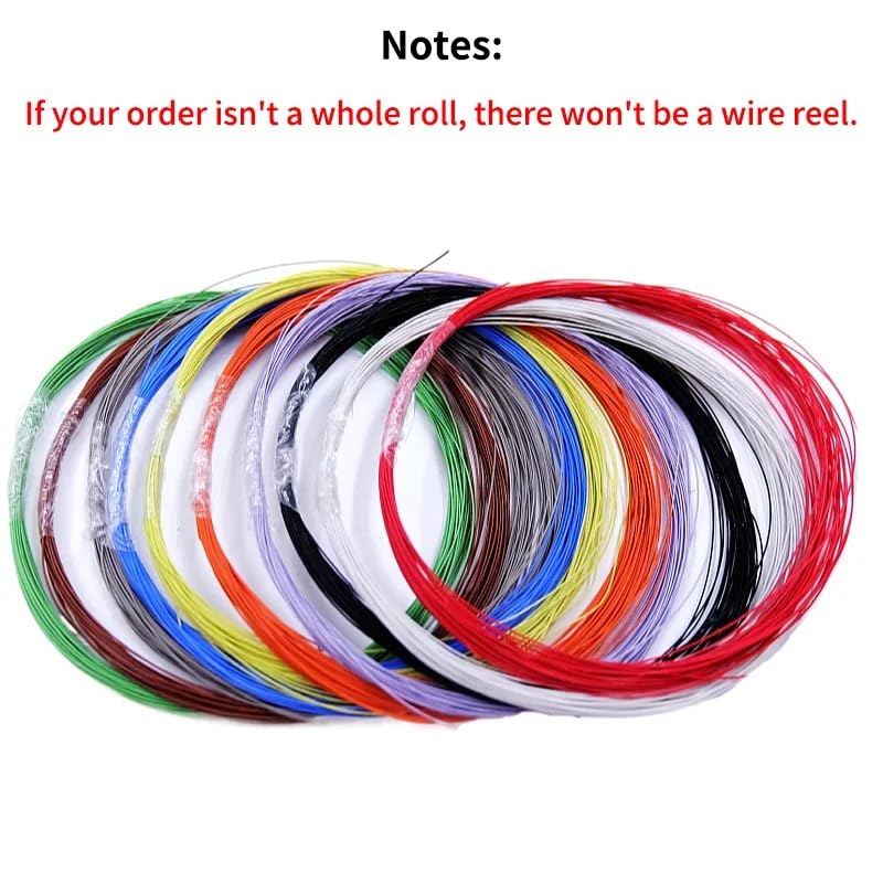 100 Metri/rotolo UL10064 Filo FEP 40/36/34/32/30/28/26AWG PTFE Plastica Ultra Fine Micro Litz Fili Saldatura Cavo In Rame Ad Alta Conducibilità (Color : Red, Size : 40AWG)