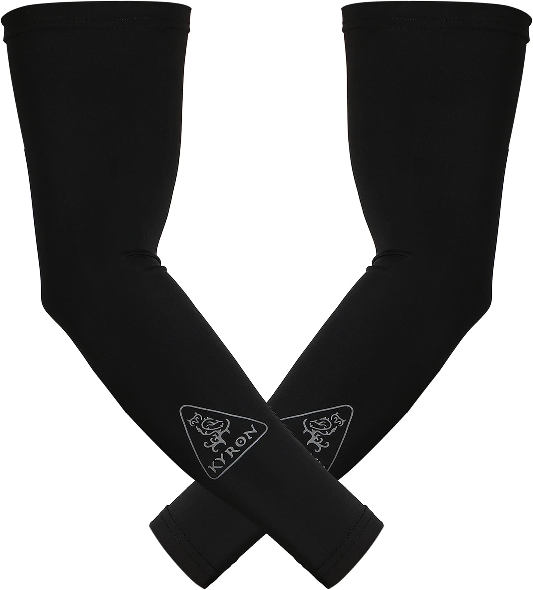 Kyron FashionsKyron Fashions Aqua-X Uv Protection Driving and Sports Arm Sleeves Protect From Dust, Pollution, Sunburn (Black)