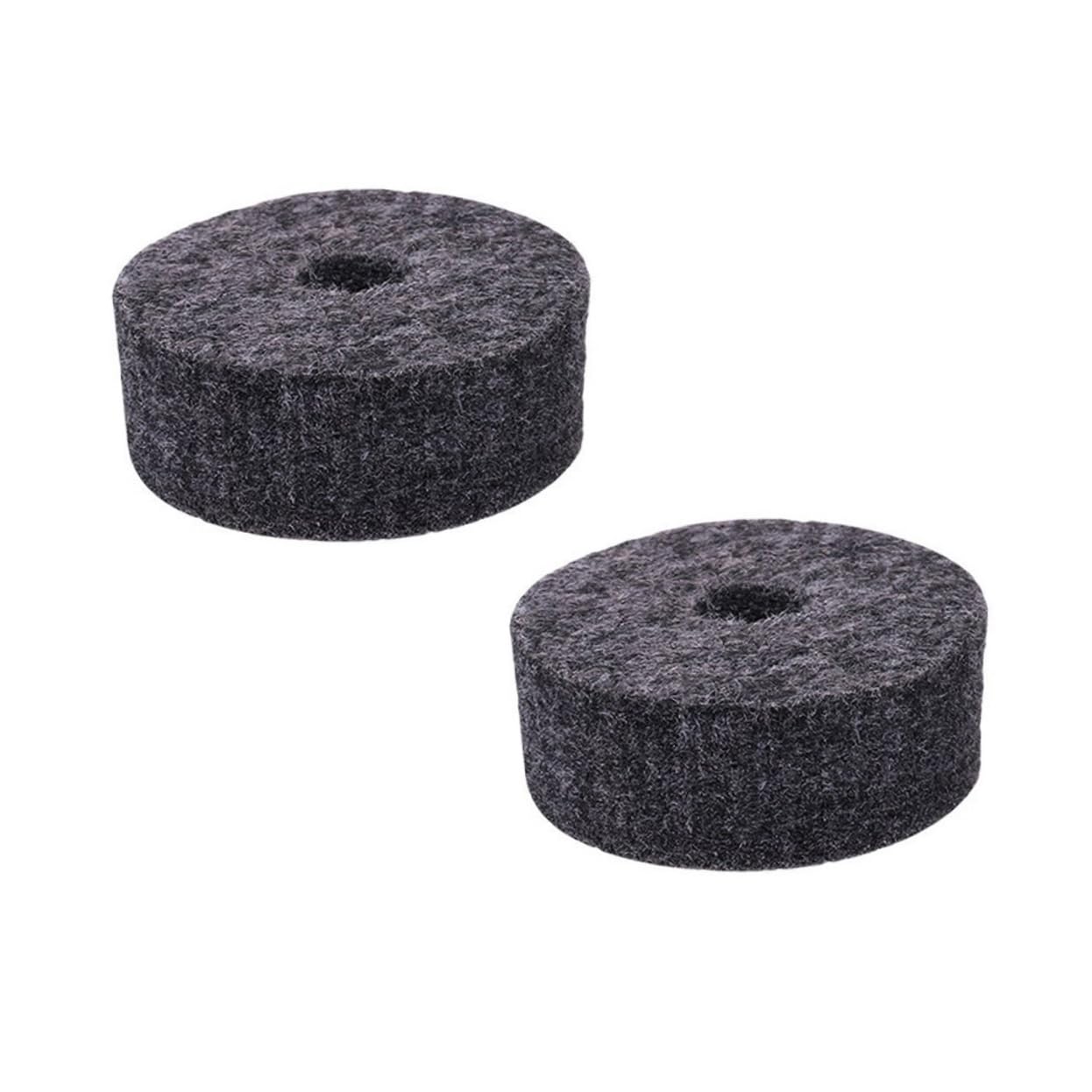 OFFSCH 2pcs Felt Pad Casing Drum Shield Nuts Drum Accessories with Felt Washers for Cymbals
