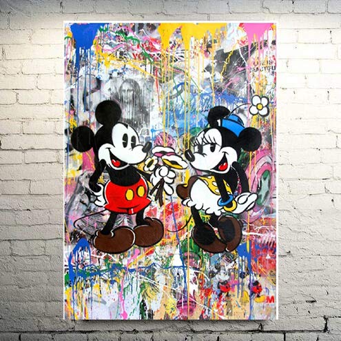 No.144フレーム付きキャンバスアート　ストリートアート　アートポスター　絵画 Amazon｜Faicai Art バンクシー グラフィティ ストリートアート