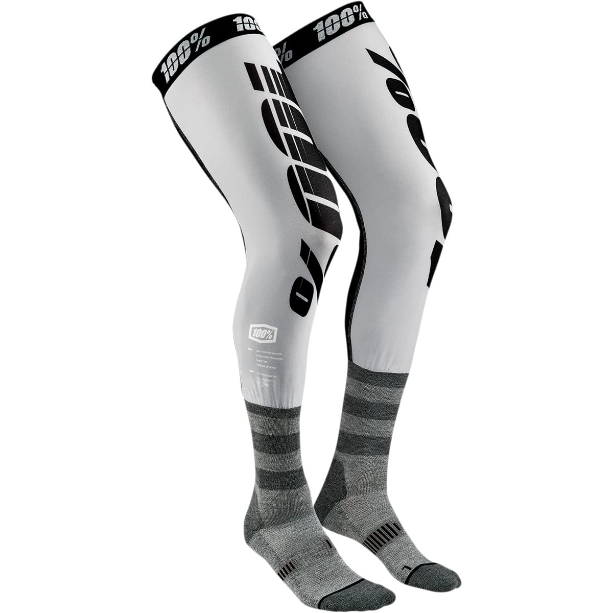 100 % REV Knee Brace Performance - Calze al ginocchio, colore: nero/grigio