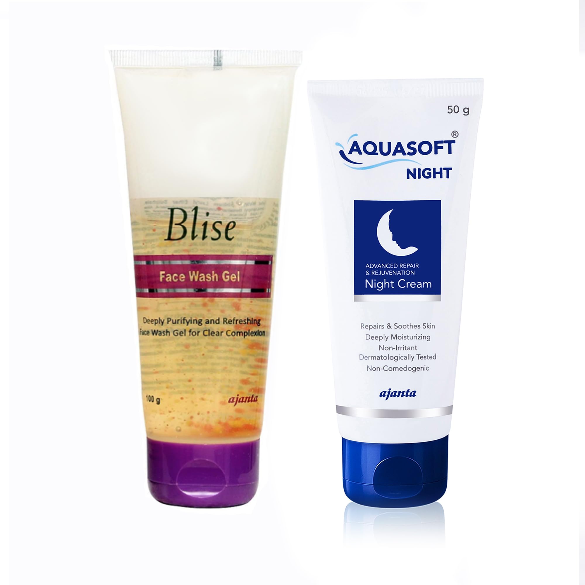 Blise Deeply Purifying & Refreshing Face Wash Gel 100g + Aquasoft Night Advanced Repair Cream 50g Clear Complexion Deep Pore Cleanser & Overnight Cellular Recovery Nourishing Skincare Pack-image-17