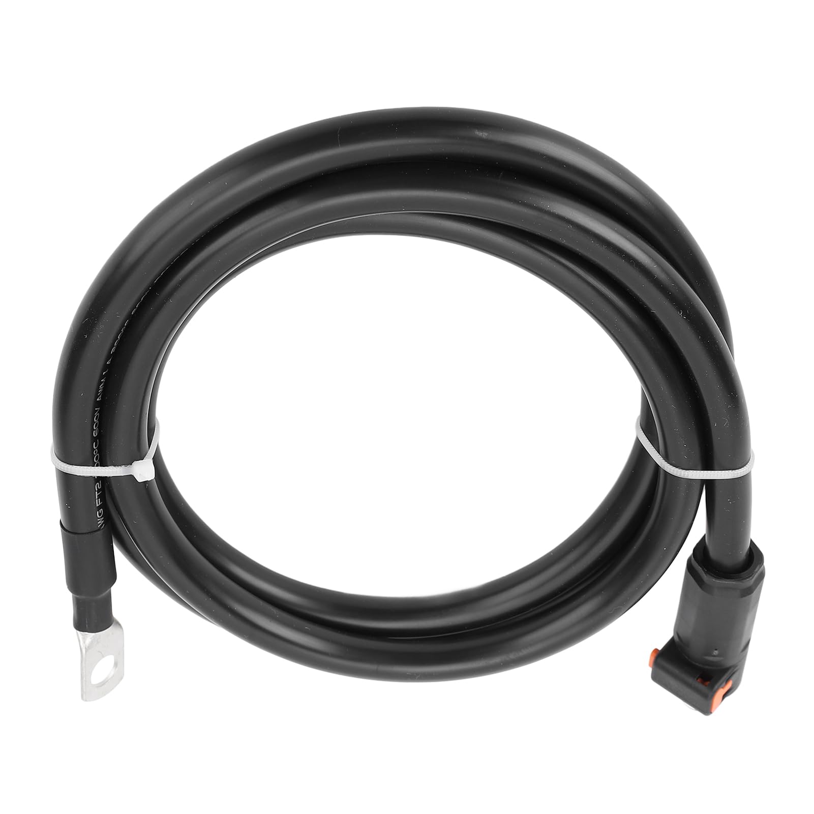 SIXRUN Kabel Zasilający 4 AWG Silikonowy Kabel Akumulatora 4 AWG z prostą wtyczką i 8-zaciskowym Drutem Miedzianym SC25 4AWG do Samochodu, łodzi, Ciągnika Motocyklowego, Opakowanie na Akumulator (Lub)