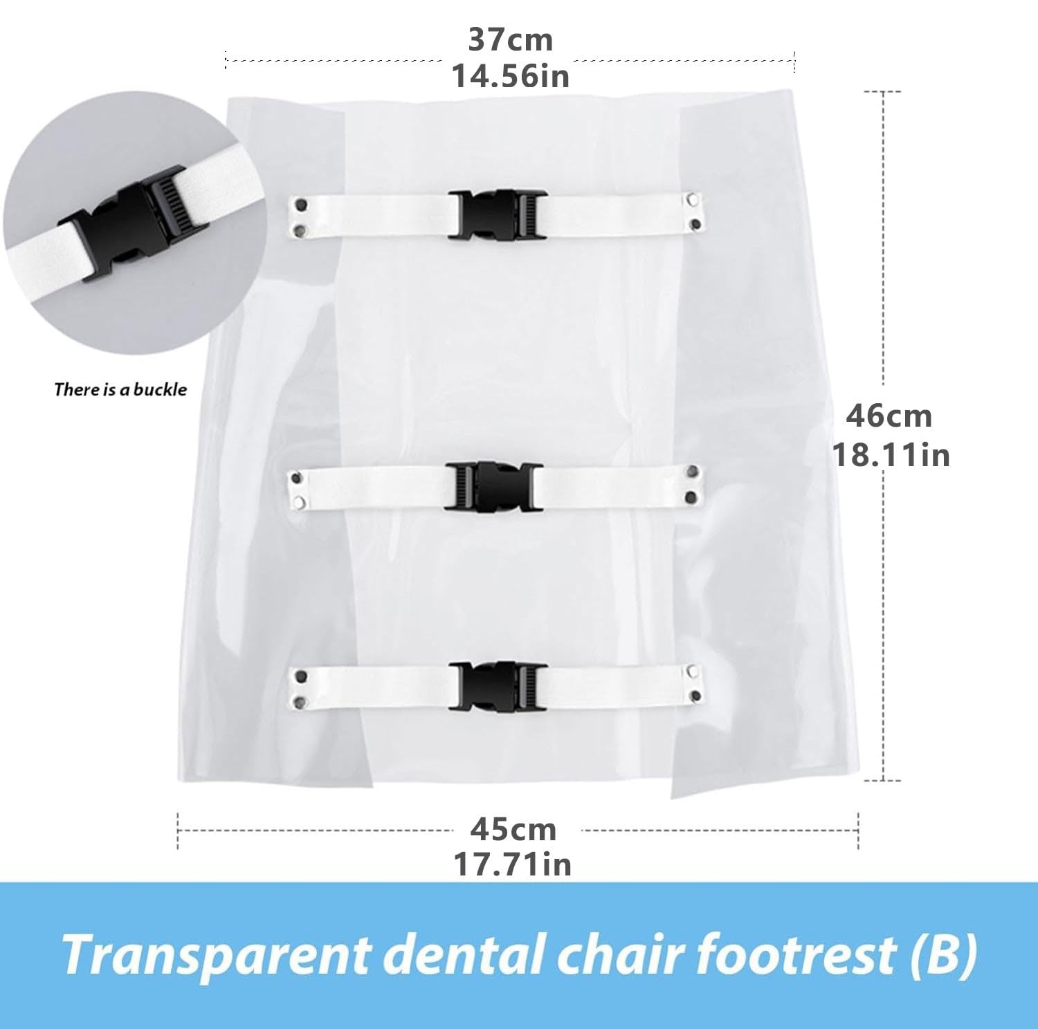 5 pezzi di copripiedi per poltrona odontoiatrica, copripiedi per poltrona odontoiatrica con elastici, copripiedi antipolvere in plastica lavabile(B)