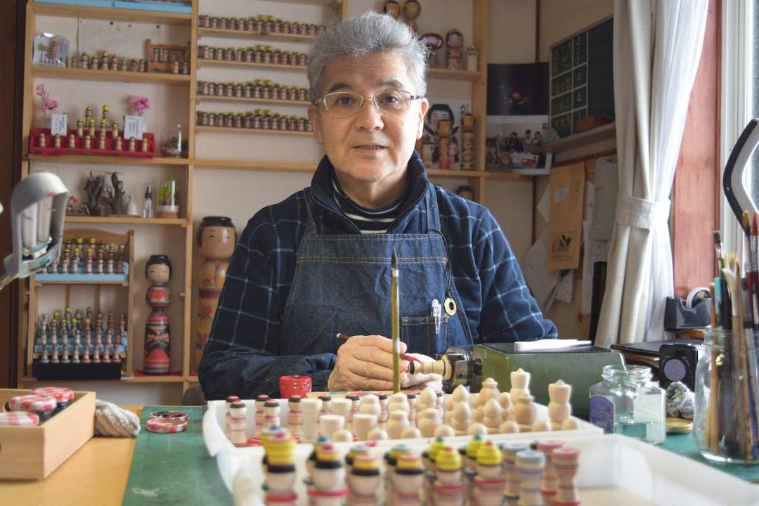 こけス (こけし+チェスのコラボ商品) こけスセット こけしとチェスのコラボ商品「こけス」のボード