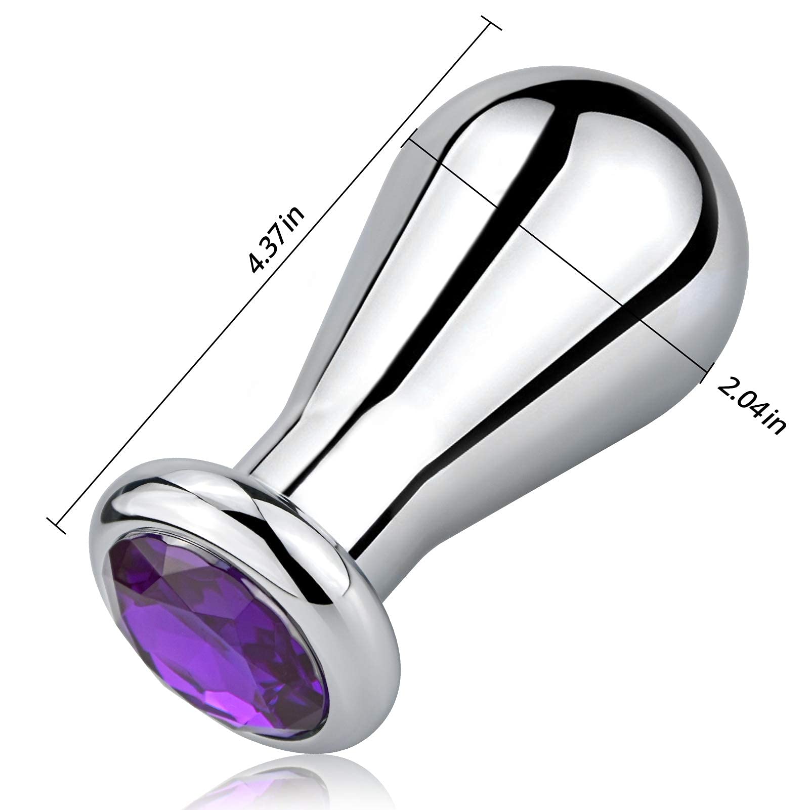 Big Anal Plug Bulb Shape Jewelry Butt Plug Trainer Set Anal assager Sex Toy for Men Women (M)