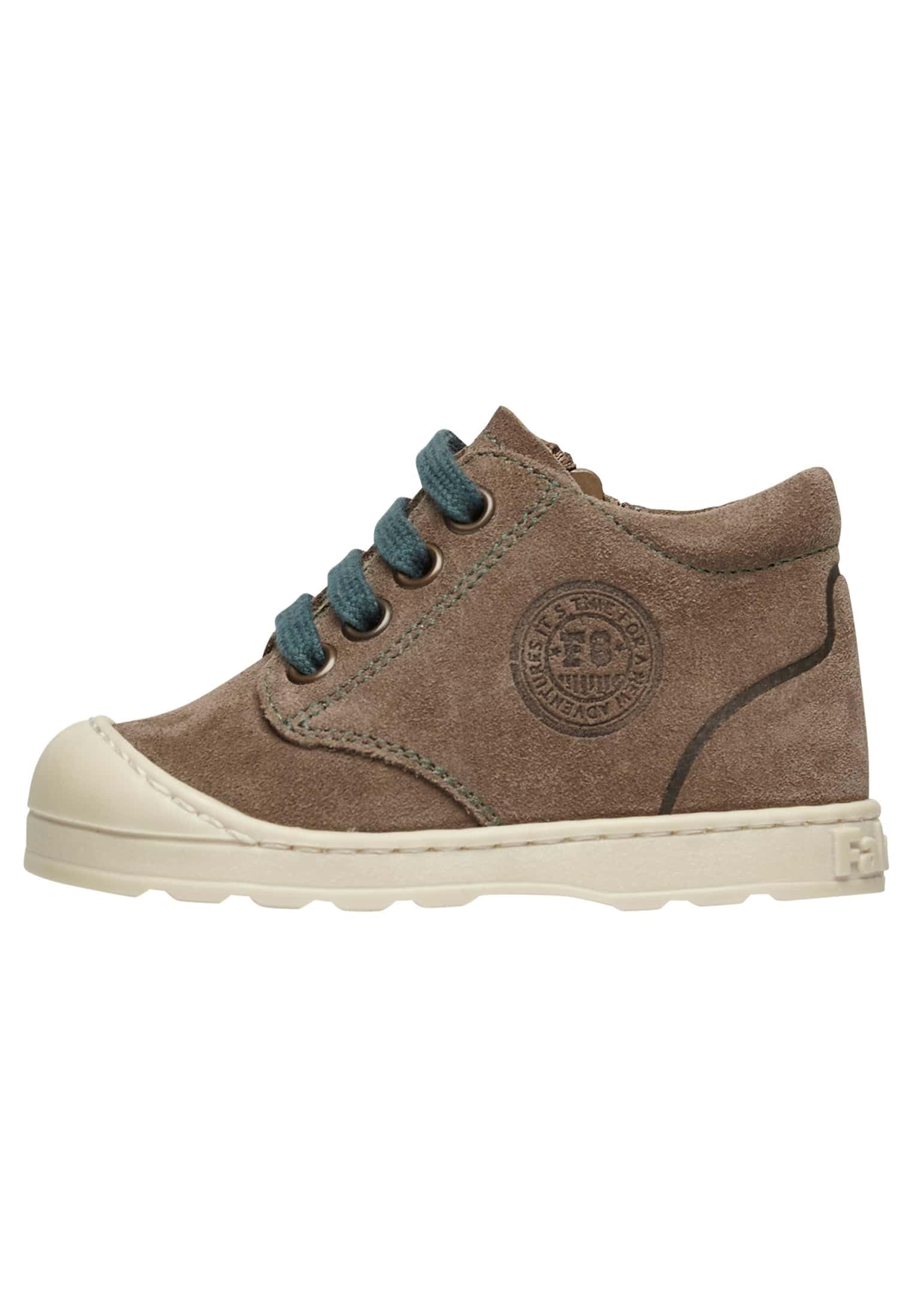 Falcotto Falcotto Labloom Zip Crib Shoe, Light Brown Green Bottle, 3.5 UK Child