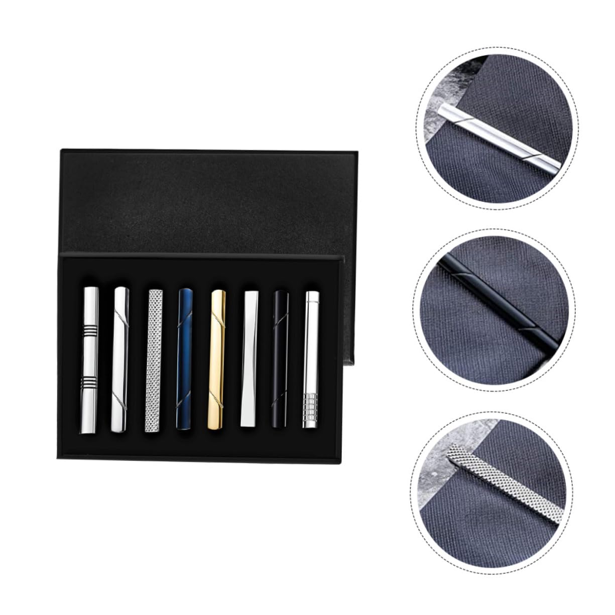 Veemoon Conjunto De Pasadores De Corbata Accesorios Azul Atar Acortar- Clips De Pajarita Clips De Corbata Para Hombres Únicos Clip De Corbata De Los Hombres Cobre