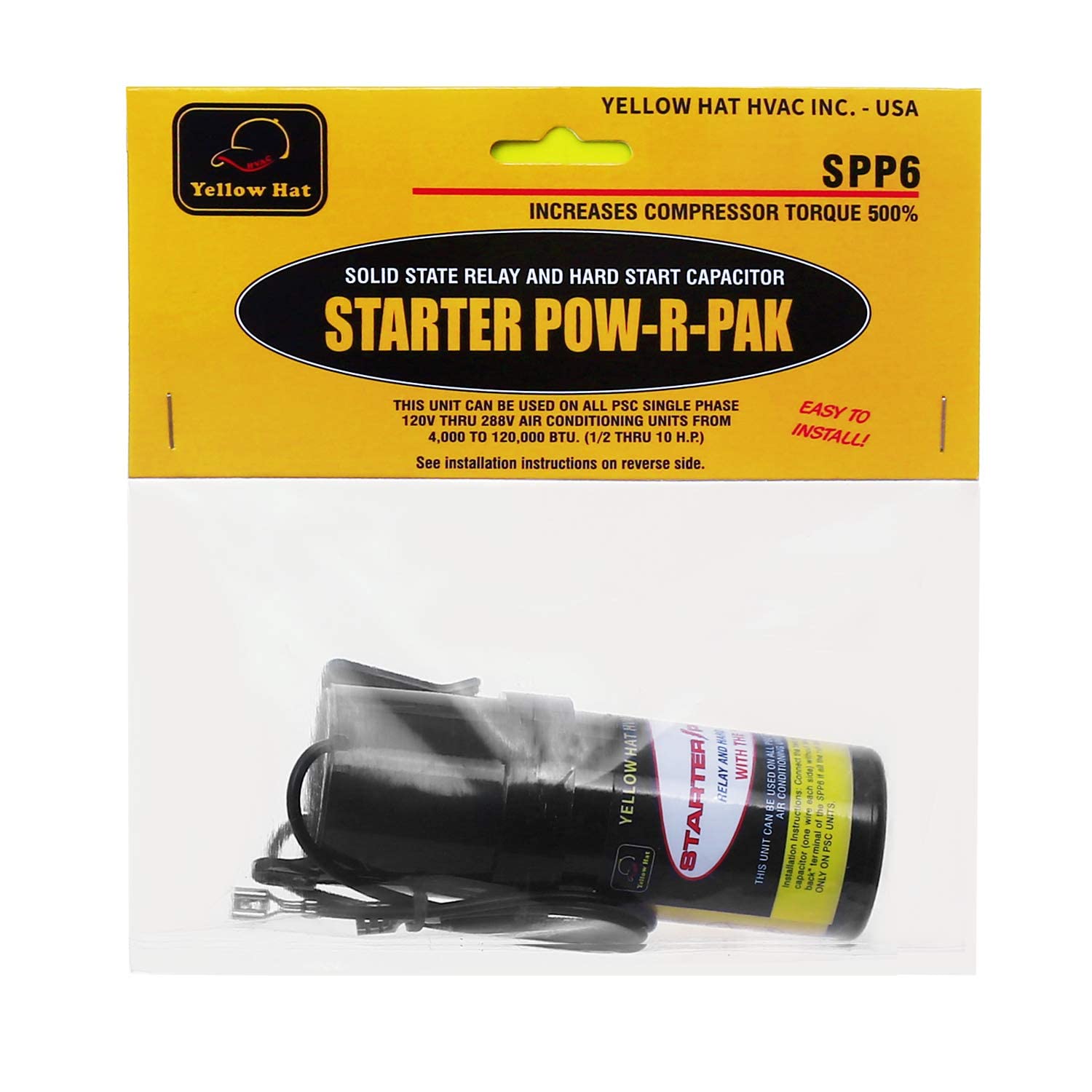 Condensatore Hard Start SPP6 Con Relè – SKL – Per Compressori PSC E Refrigerazione
