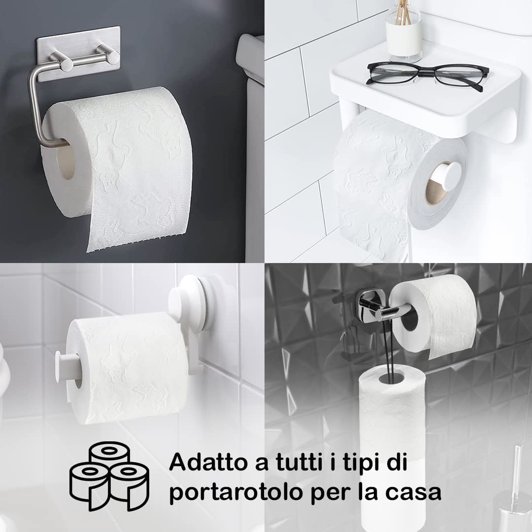 Carta Igienica Compatta a 2 Veli 96 Rotoli - Carta igienica super morbida e resistente 100% Cellulosa Vergine