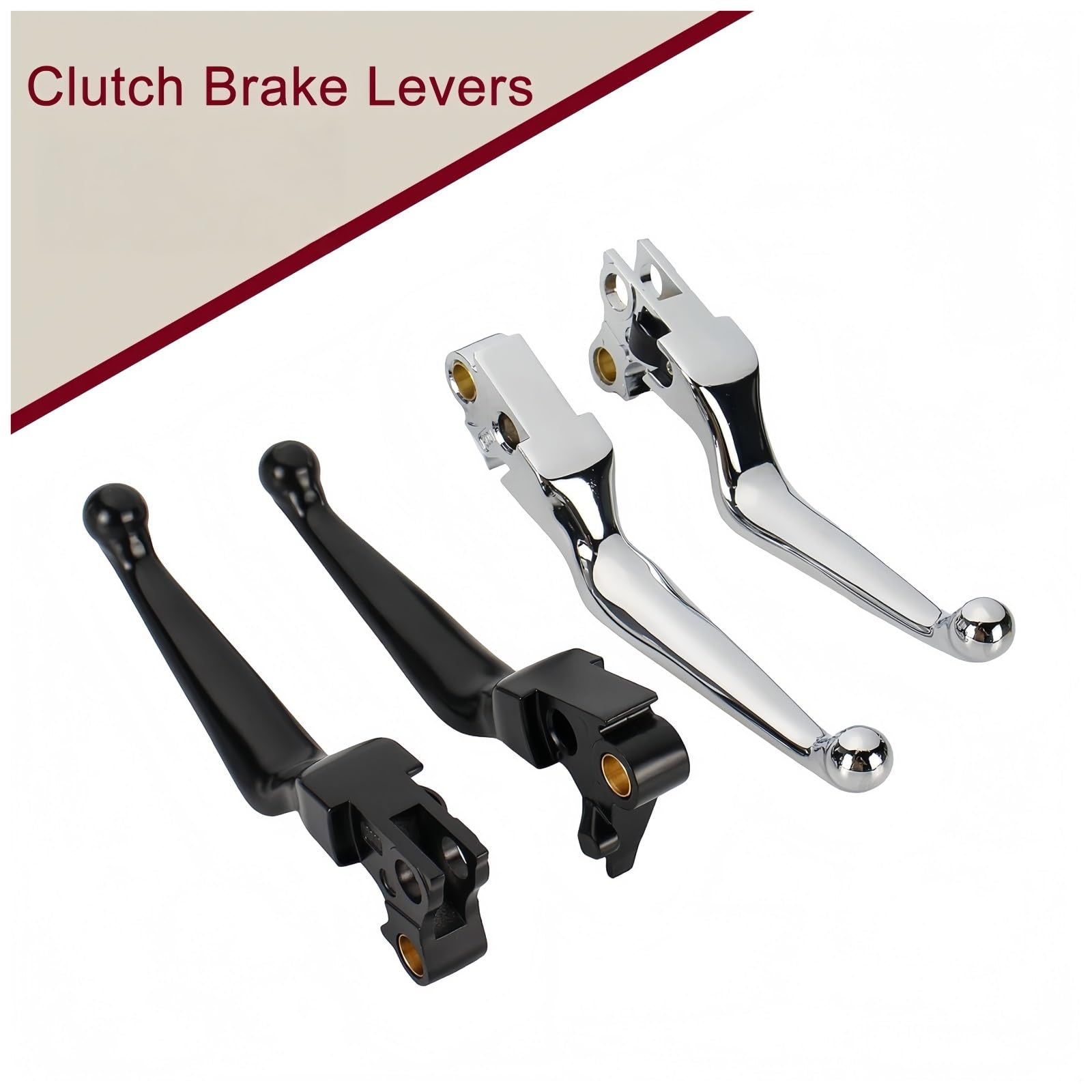 Generisch Kupplungshebel für Motorräder Brems Kupplungshebel für Harley-für Davidson für Touring für Road King, Street Glide Softail für Sportster Fat Bob Dyna(Chrome)