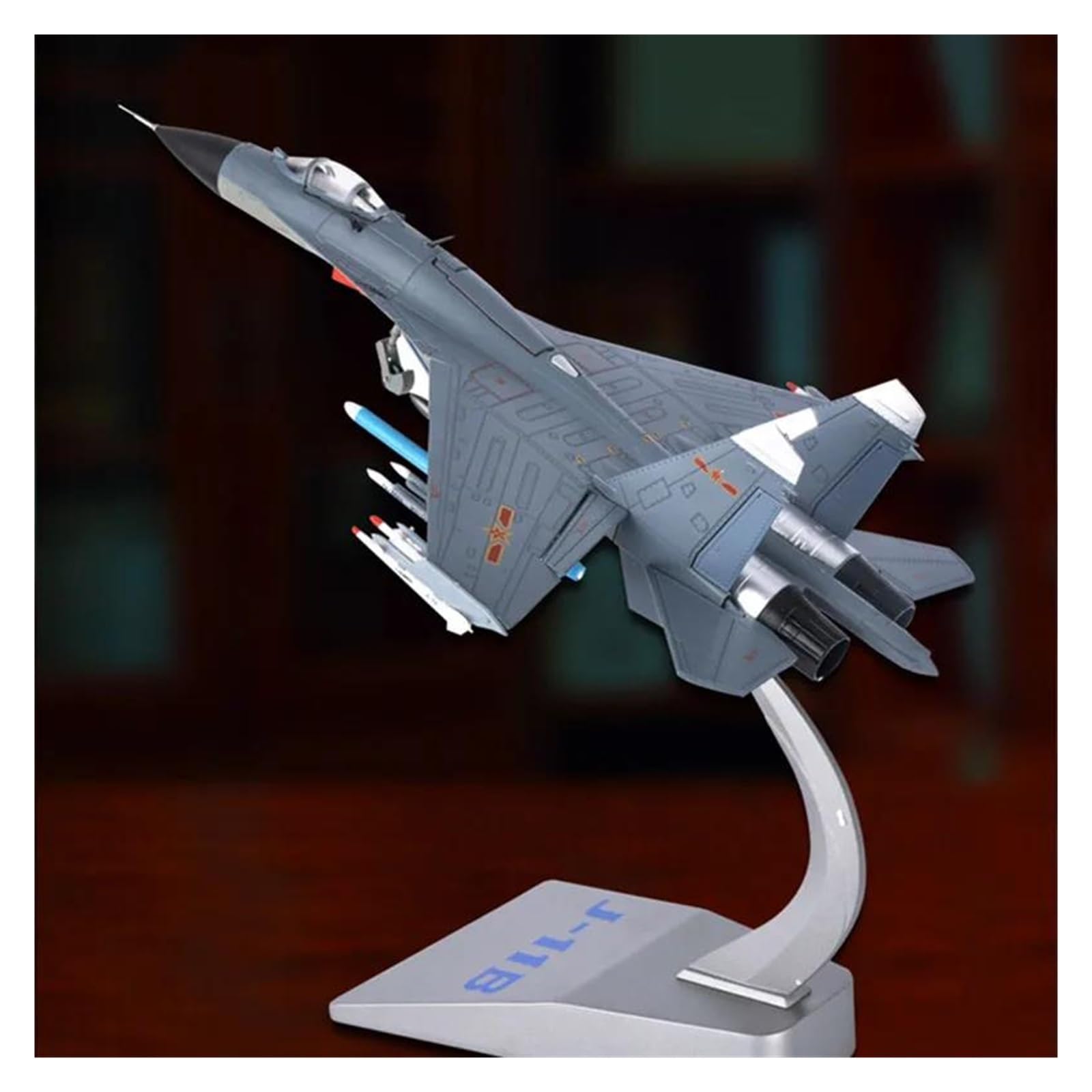Modelo de avión J-11B 1:72 de aleación para evitar maquetas frágiles con réplica estática duradera