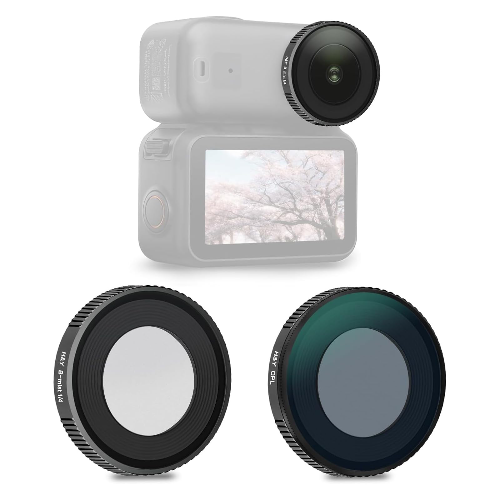 Amazon | H&Y OSMO NANO 用 CPL＋ブラックミスト1/4 フィルター CPL+