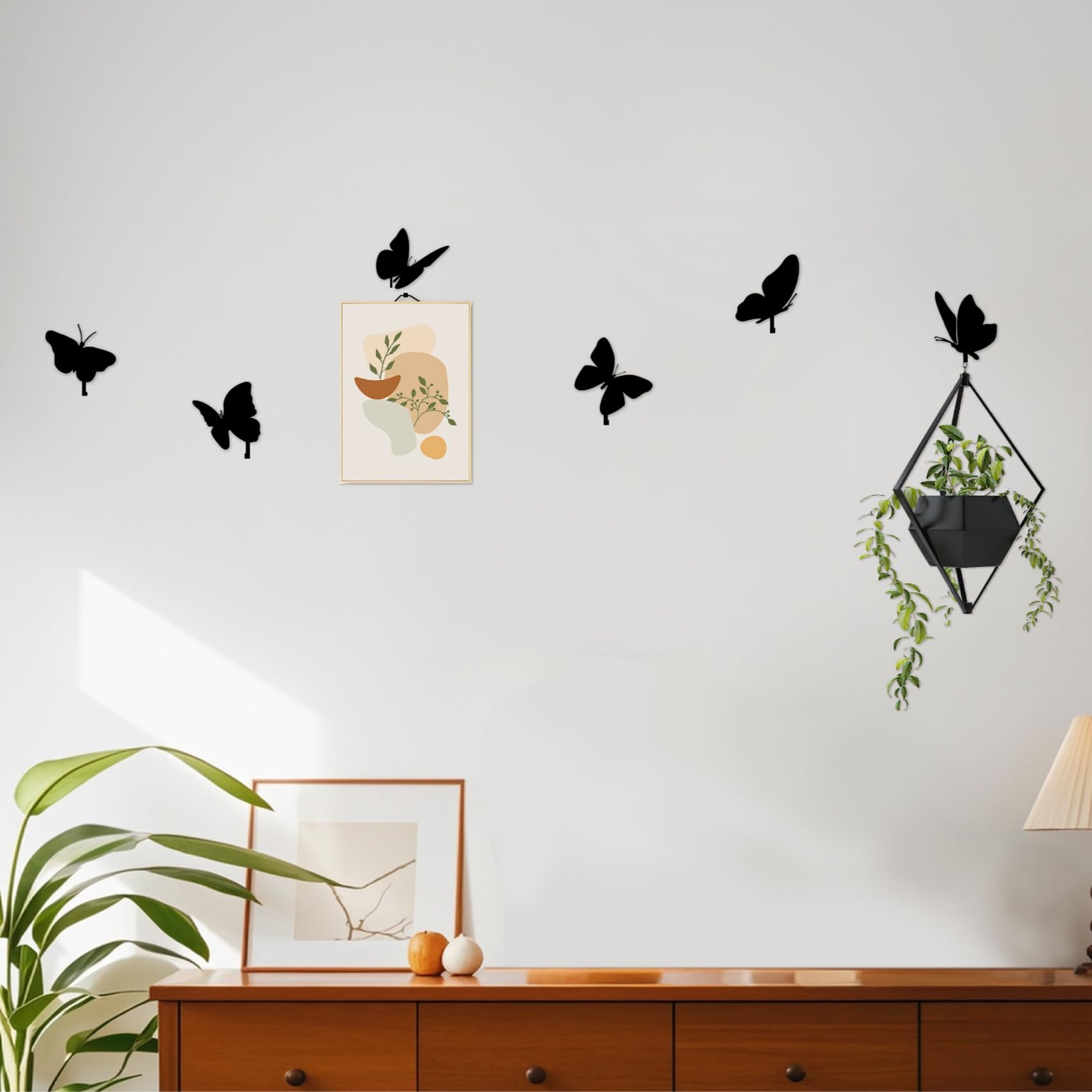 Decorative Butterfly Wall Hooks, Heavy Duty Metal Coat & Key Hanger