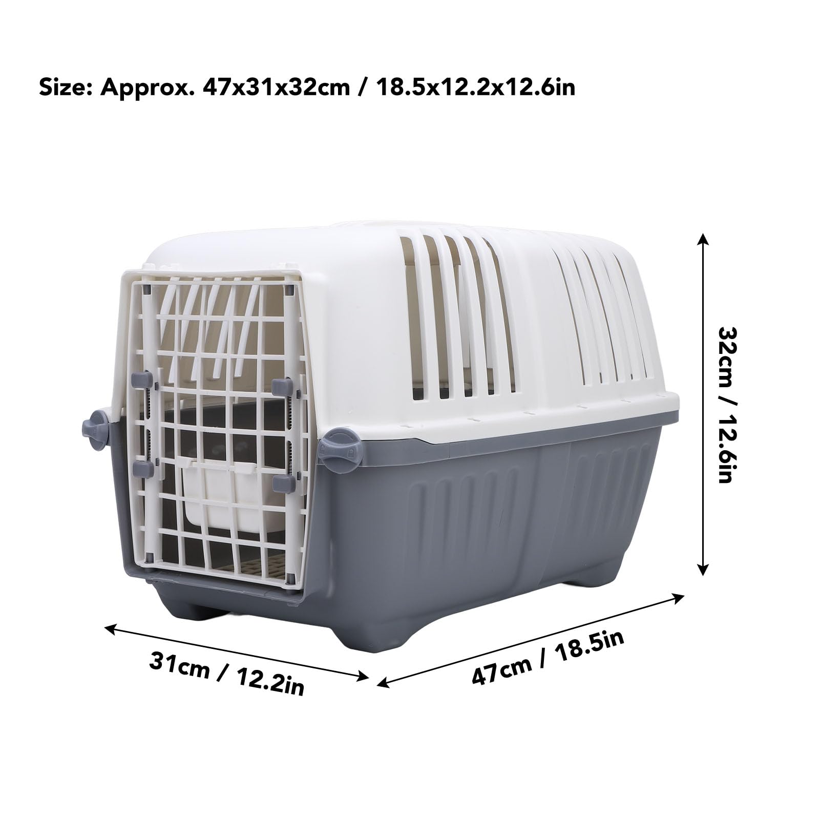 Generic Transporter dla Zwierząt Lekki, Wygodny i Oddychający Pojemnik Podróżny dla Kotów, Psów i Królików, 18,5 X 12,2 X 12,6 Cala