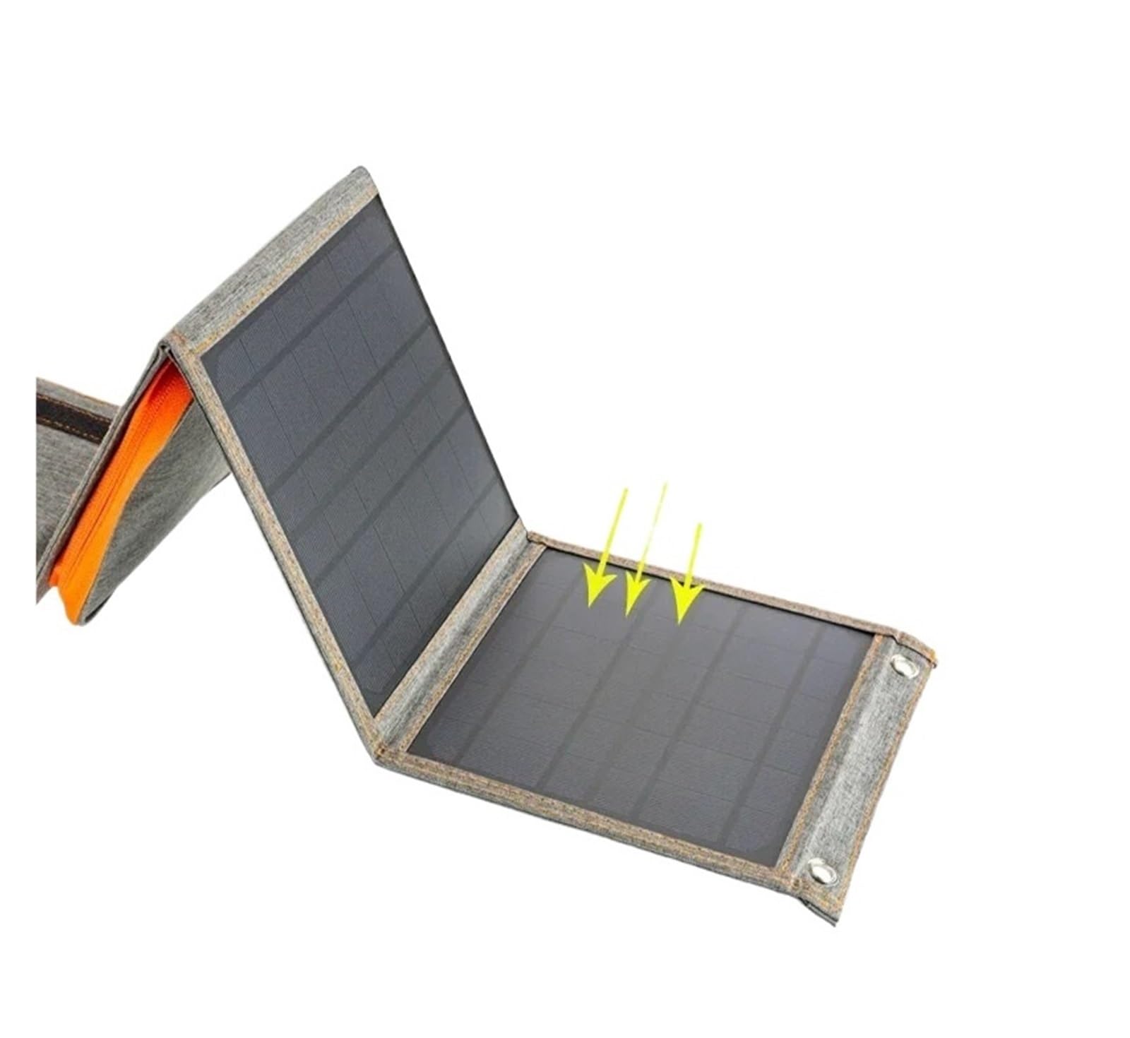 Składany Panel Słoneczny, Power Bank Z Panelem Solarnym I Składanym Pokrowcem, USB,do domu, na kemping