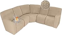 Vista 59 de ALIECOM Fundas 100% impermeables para sofá seccional reclinable en forma de L, fundas elásticas para esquinas de sofá reclinable seccional, funda
