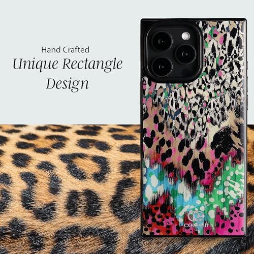 Image of COCOMII Rectangle for iPhone 15 Pro Max Case, Botanical Leopard