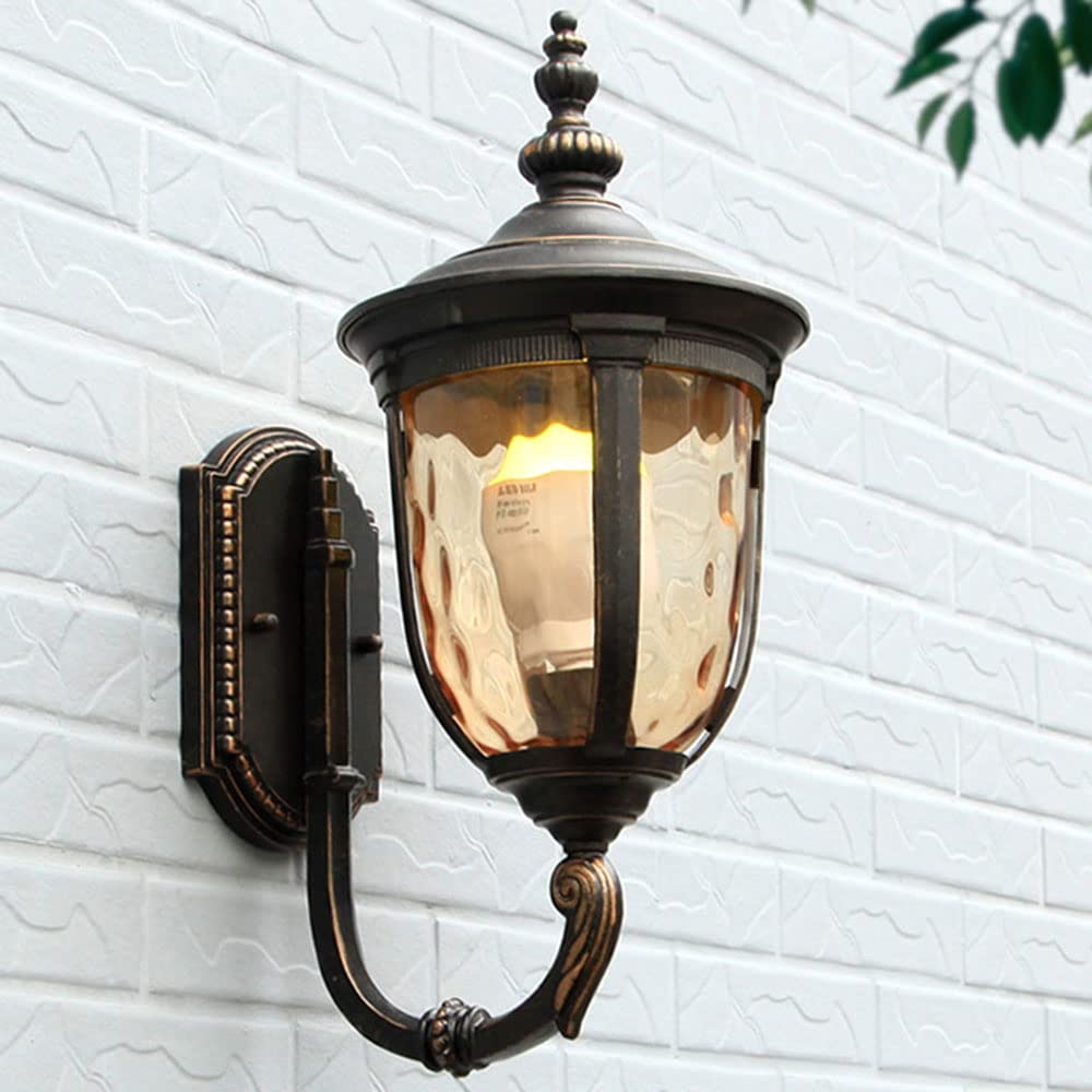 OZBMA Sconce Porch Lights Black American Retro Wall Lighting Waterproof Lamp IndustrialOutdoor Light Fixtures for House Garage Front Door (size_name 43cm/16.9in)
