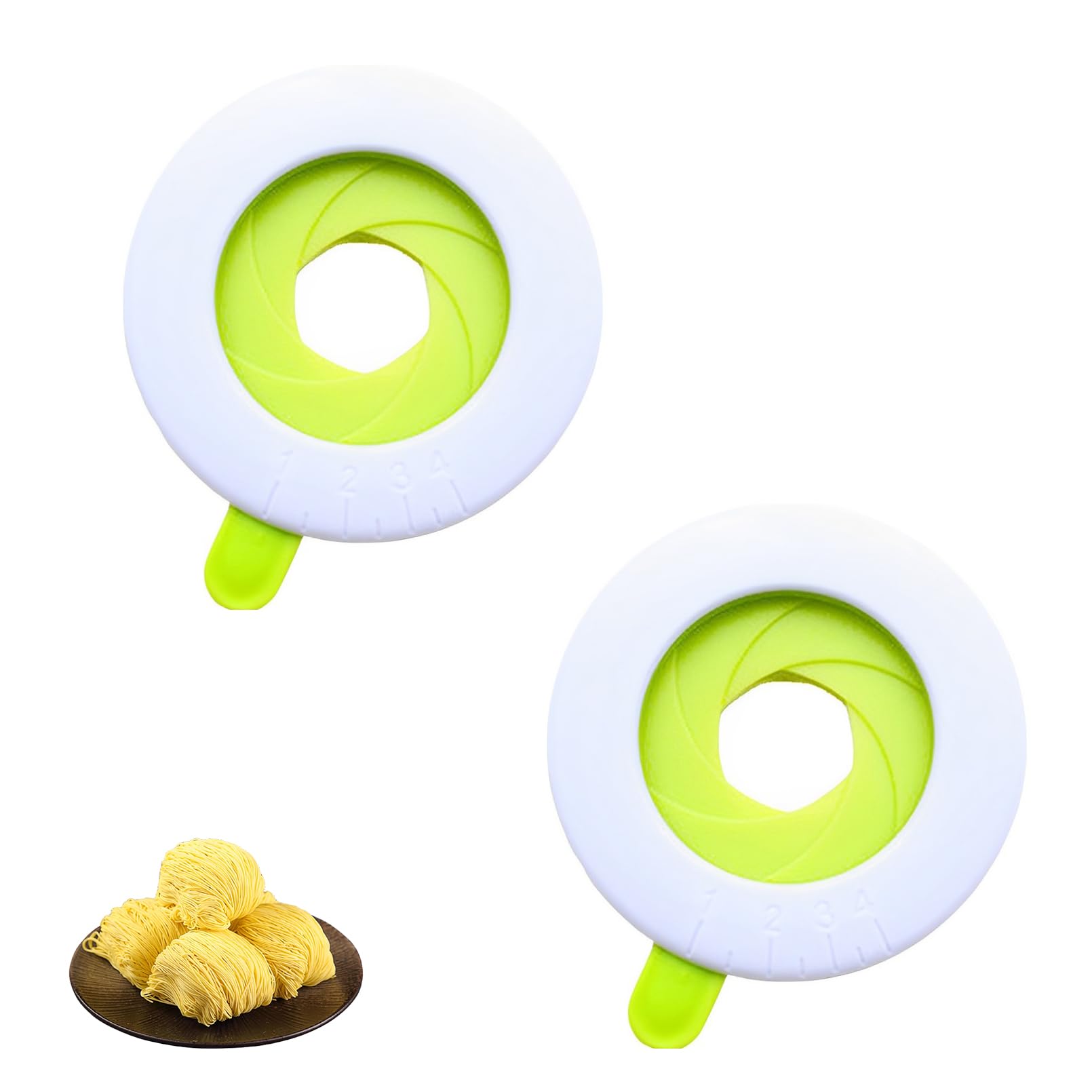 Medidores para La Pasta Medidores para Pasta Precisos con Diseño Rotativo Ideales para Evitar Desperdicio Utensilios para La Pasta Compactos y Elegantes Que Ahorran Espacio 2 Piezas
