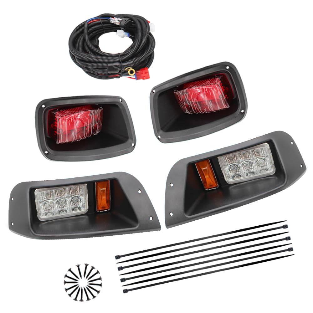 Photo 1 of Golf Cart LED Headlight Tail Light Kit Compatible with EZGO TXT Golf Carts 1996-2013 Headlights Kit Tail Light Kit Assembly Gas and Electric 12V