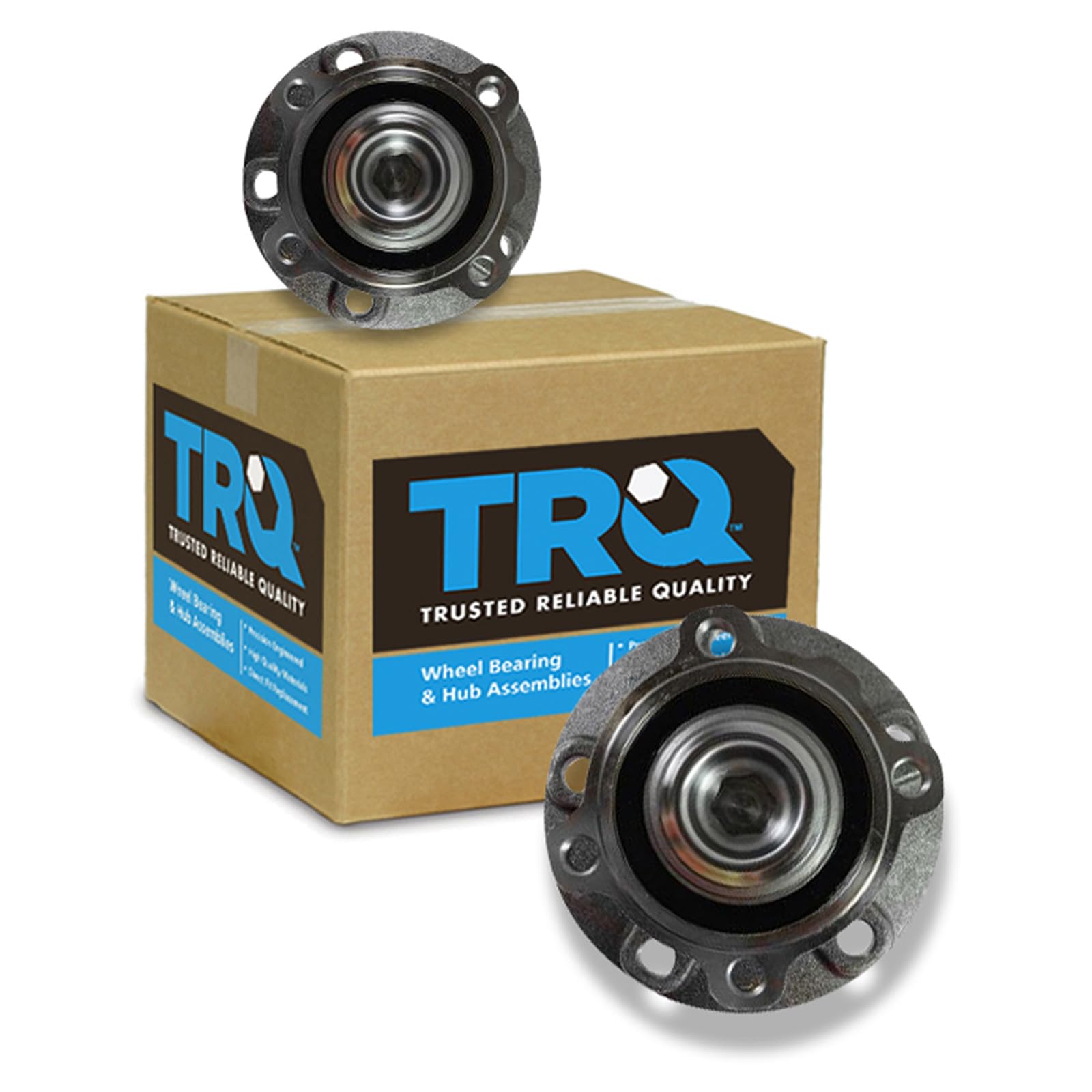 TRQ 2 Piece Front Wheel Bearing &amp; Hub Assembly Set