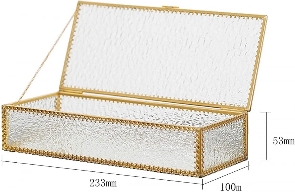 Caja de terrario de cristal, caja de joyería transparente retro, caja de terrario de vidrio geométrico, bandeja de decoración de bandeja de espejo, organizador de cosméticos, decoración de macetas