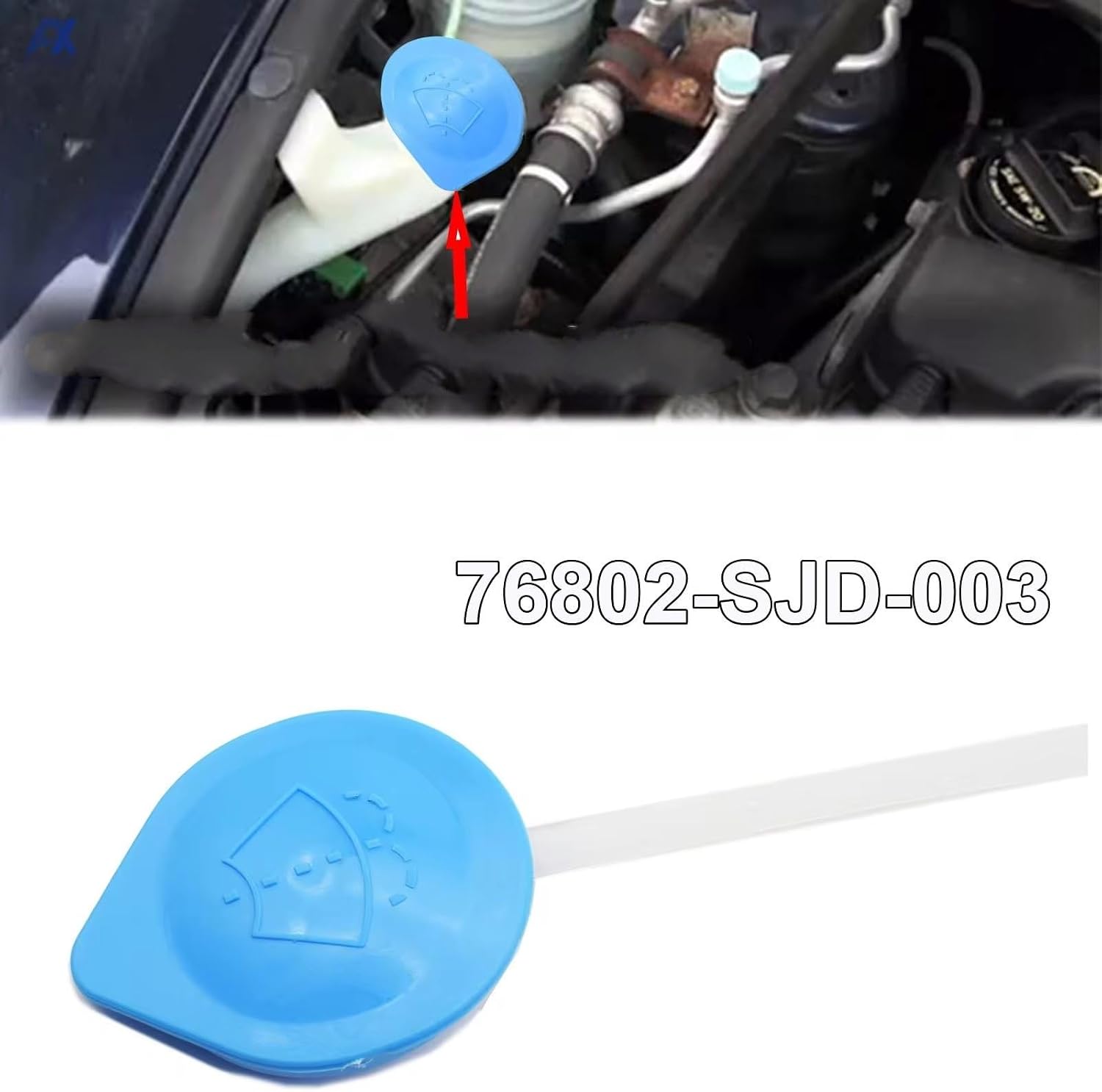 for Cr-V Mk1 1997 1998 1999 2000 2001 76802-Sjd-003 Car Windscreen Washer Fluid Cap Washer Bottle Reservoir Cap Car Windshield Washer Cap