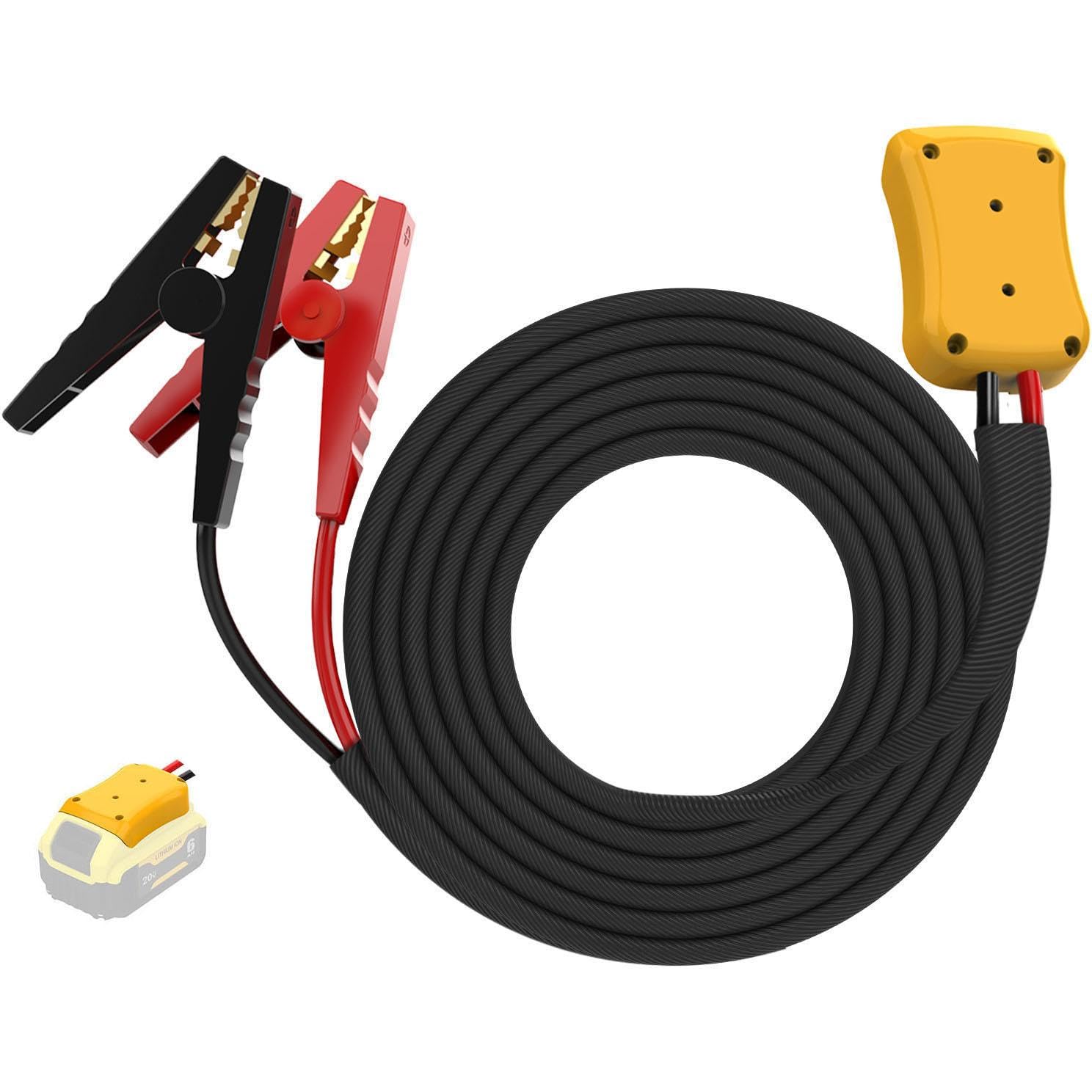 Jumper Cables Works with DeWalt 20v Batteries 8 Gauge 6 5 Ft Car Battery Jump Starter Heavy Duty