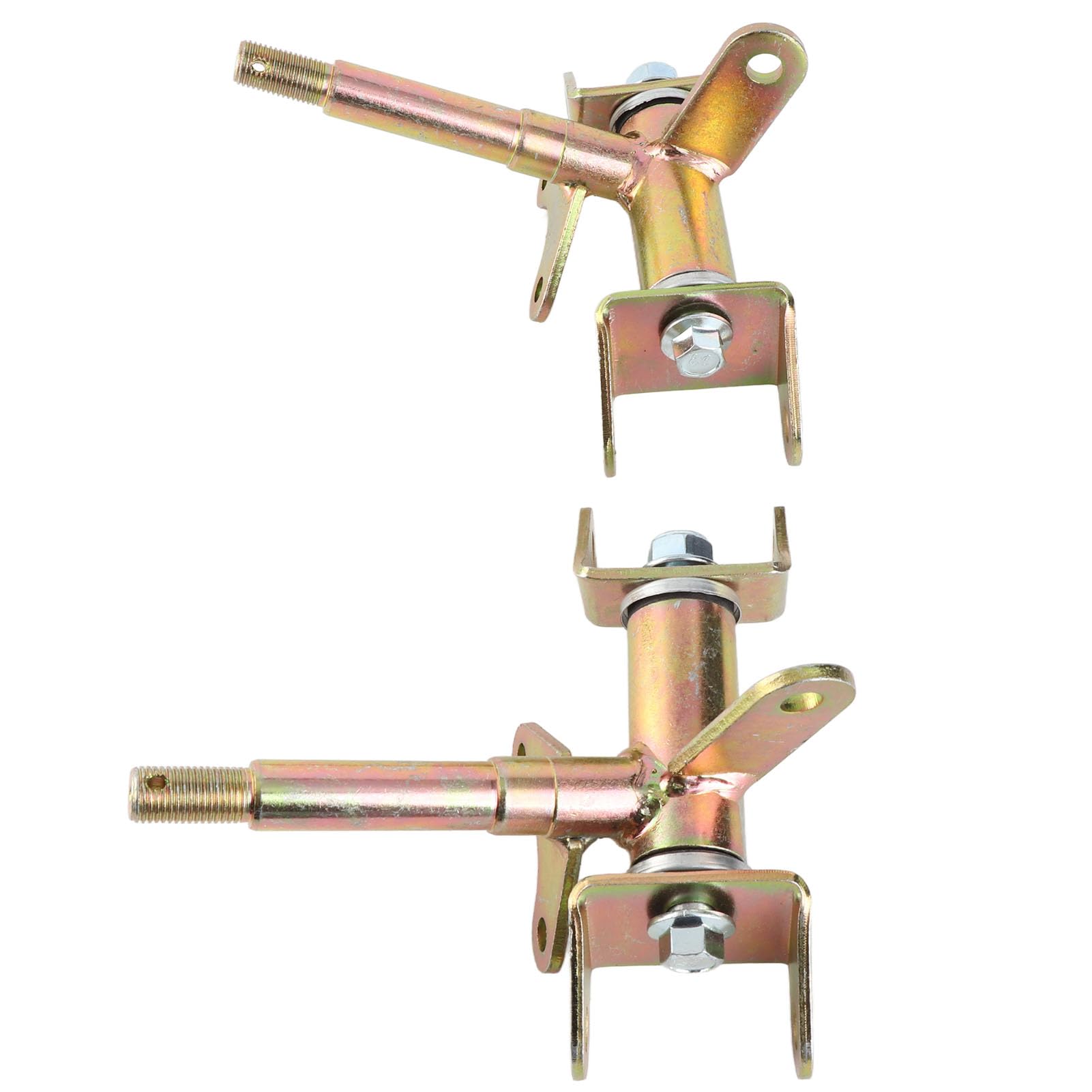 Aramox Przednia Zwrotnica Kierownicy Para Wrzecion Stop Metali Średnica Wewnętrzna 17 Mm Zwrotnica Kolumny Kierowniczej do Hamulca Bębnowego ATV 4-kołowe Gokarty 50 Cm3 Lewe i Prawe Przednie Koła