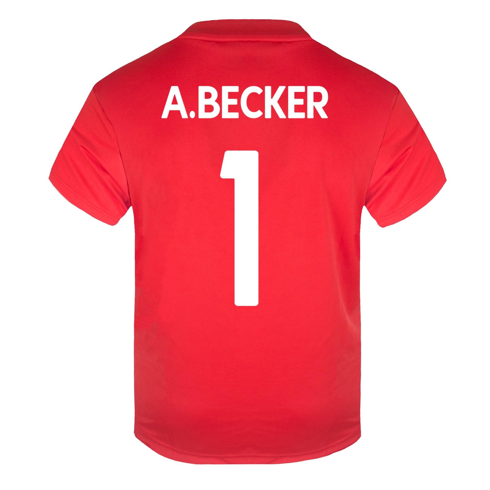 Liverpool F.c. Boys Red White Alisson Becker Liverpool Fc A.becker 1 Poly T-Shirt Red White 6-7 Years