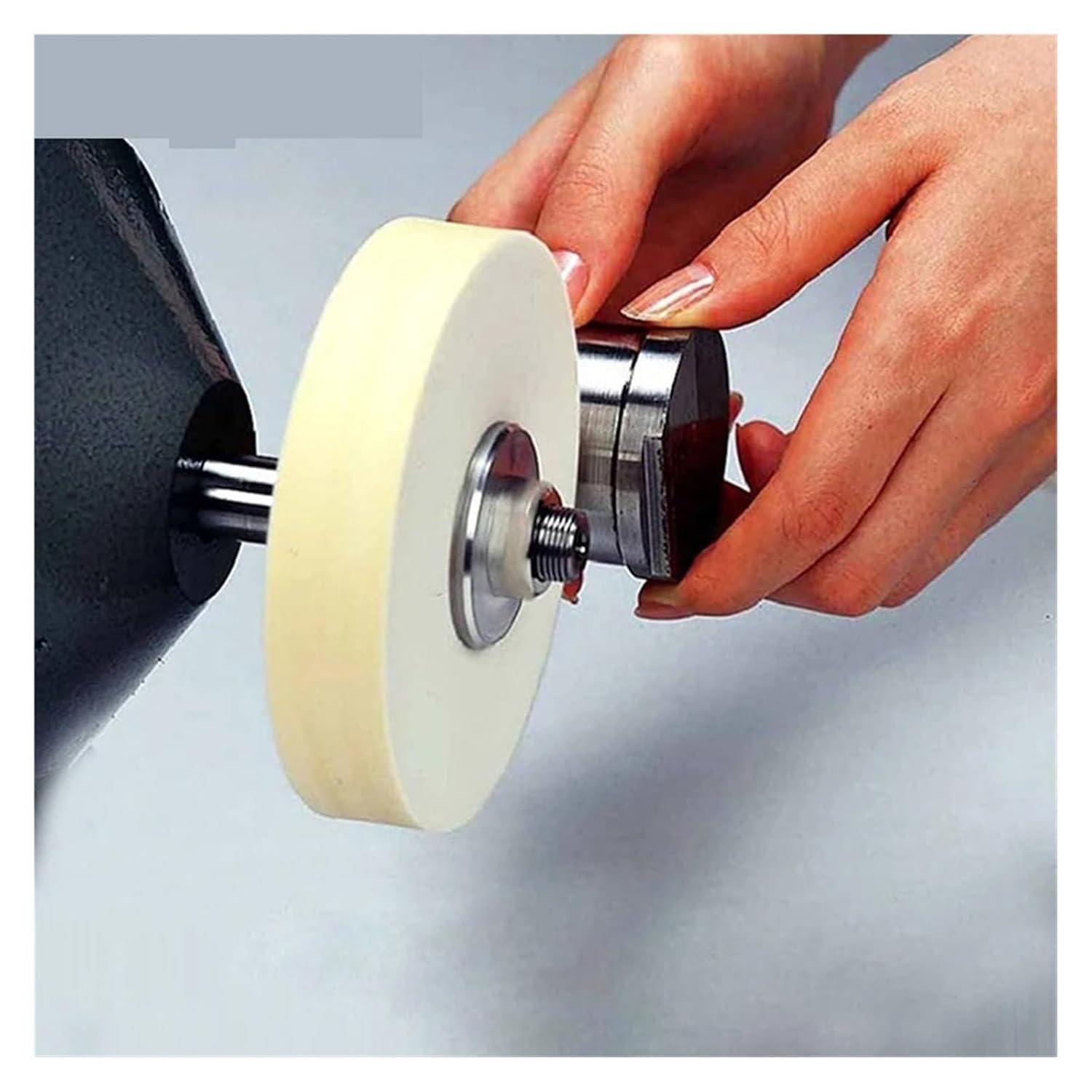 3-12 Inch Hard Wool Buffing Wheel - 5/8 Arbor Hole Compressed Felt Polishing Wheels for Bench Grinder/Die Grinder Buffing Wheels