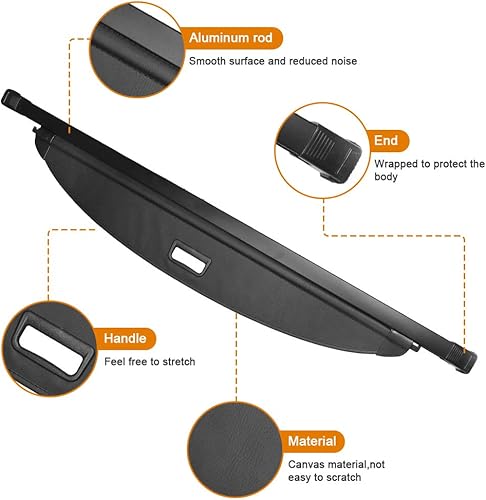 Miniatura 2 de Subaru Crosstrek Impreza - Cubierta de carga compatible con Subaru Crosstrek e Impreza Hatckback 2018 2019 2020 2021 2022 2023 Cubierta de seguridad