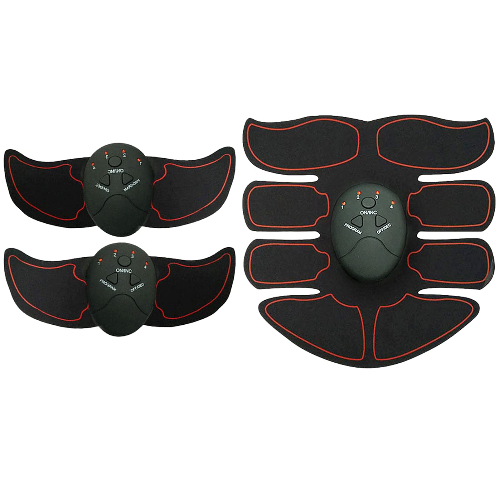 Abs Stimulator Muscle Toner Abs Stimulating Belt Abdominal Trainer Red Sporting Goods|Fitness Running & Yoga|Fitness Equipment & Gear|Toning Belts-image-17