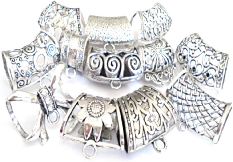 Unique Styles Scarf Jewelry Metal Tubes Bails Necklace Scarf Accessories 12pcs Receive 2 to 5 Days
