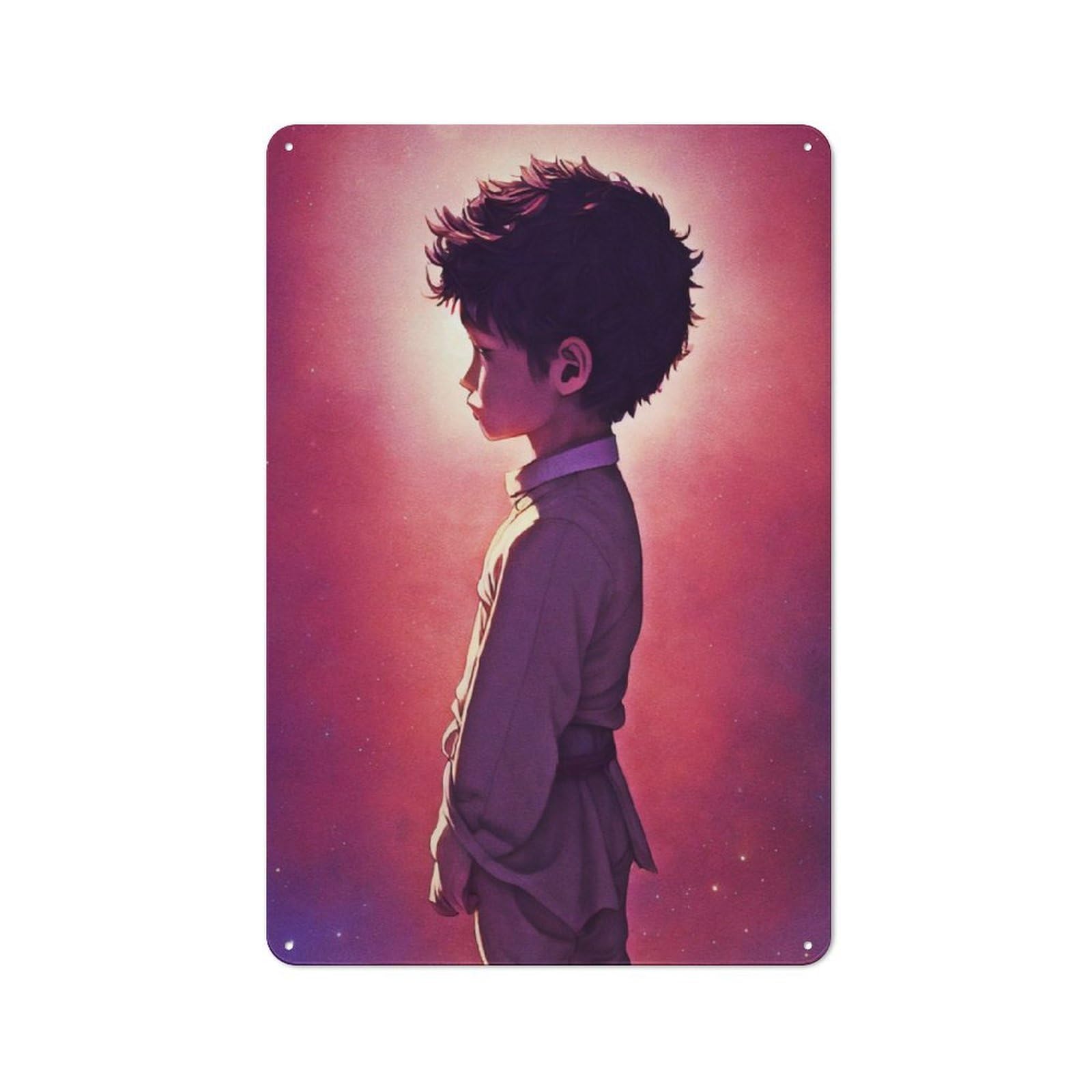 Junmoney Child Alone 30X20cm Retro Metal Sign With For Café Or Restaurant, For Collectors Decorating Cafés And Restaurants