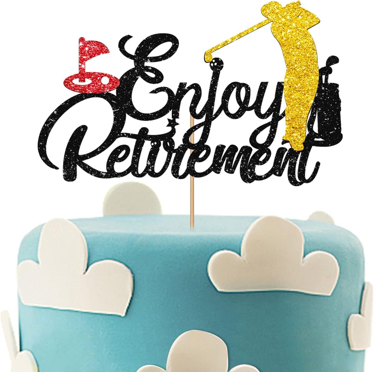 Enjoy Retirement Cake Topper Cake Topper, Golf Themed