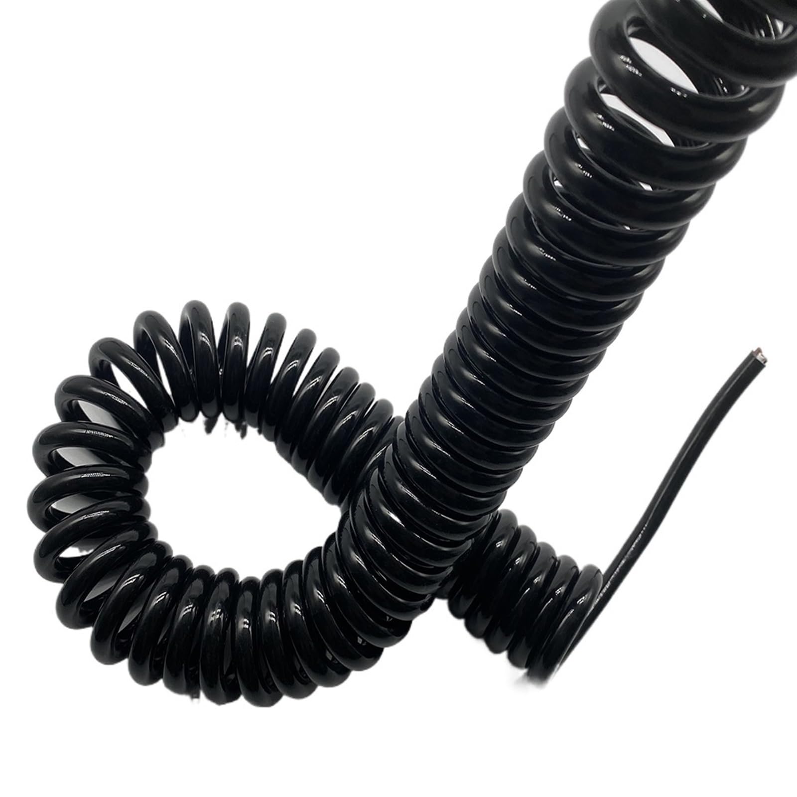 przewód spiralny, 4-żyłowy, teleskopowy kabel elastyczny 1, 5 mm kwadratowy(Stretch 3 Meter)