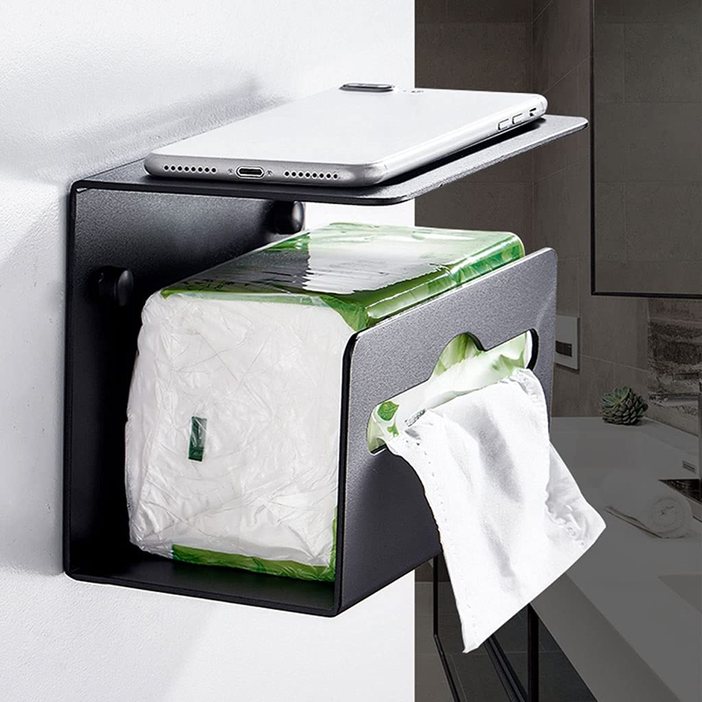 Uchwyt Papier Uchwyt do papieru toaletowego z półką, uchwyt rolki toaletowej, dozownik rolek tkanki łazienkowej Łazienkowe Toaletowy