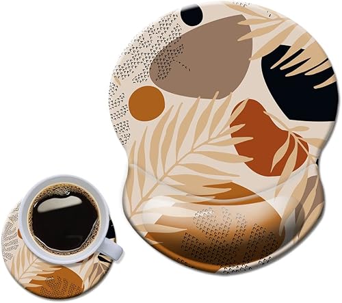 Miniatura 1 de Alfombrilla para mouse con soporte de muñeca, antideslizante, reposamuñecas para oficina, computadora, computadora portátil y Mac, duradera, cómoda