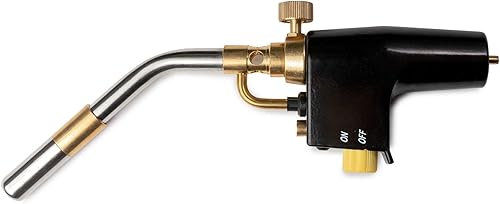 Miniatura 3 de Biltek Kit de antorcha de propano y aireMAPP con 3 boquillas, interruptor de encendido de llama ajustable de 360 grados, soldadura, soldadura,