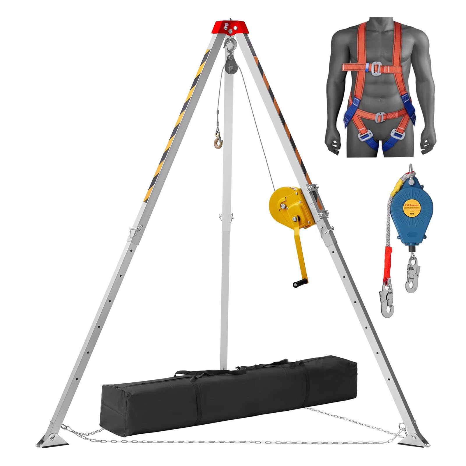 Tripod Kit with Winch for Fall Protection and Rescue in Traditional Confined SpacesHeavy Duty Durable Safety Equipment for