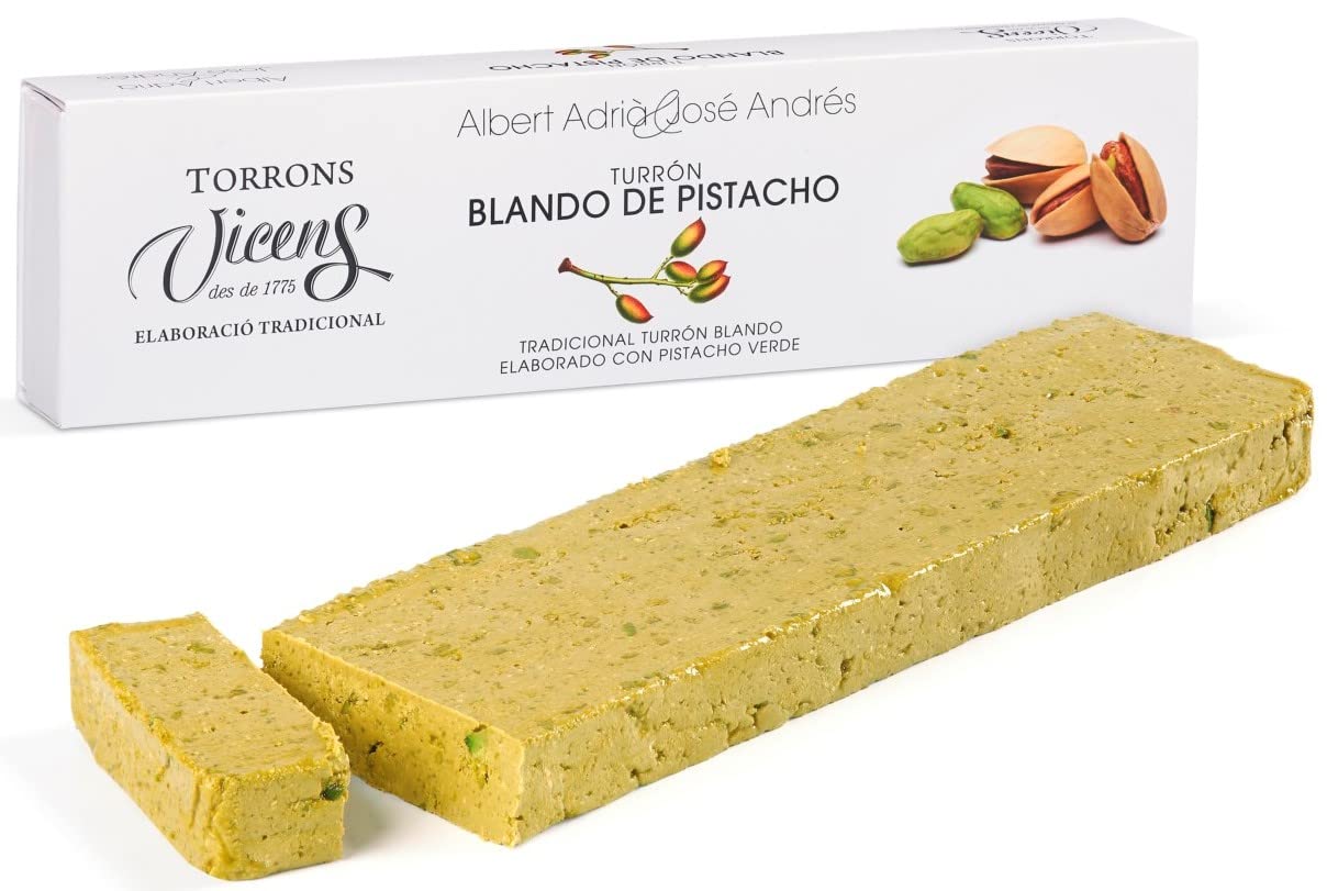 Vicens Agramunt's Torrons - Albert Adrià & José Andrés - Soft Green Pistachio Nougat - 10.58oz/ 300gr