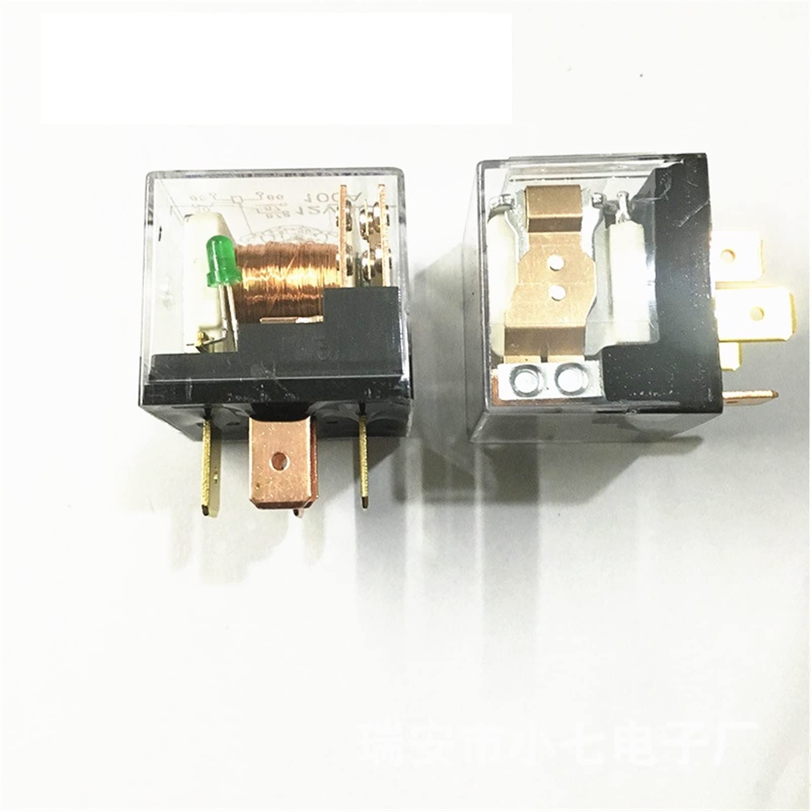 1 Uds 12V/24V 100A 4pin 5pin Coche Impermeable Transparente relé Iluminado de Alta Potencia relé de único y Doble (Size : 12V 4pin)