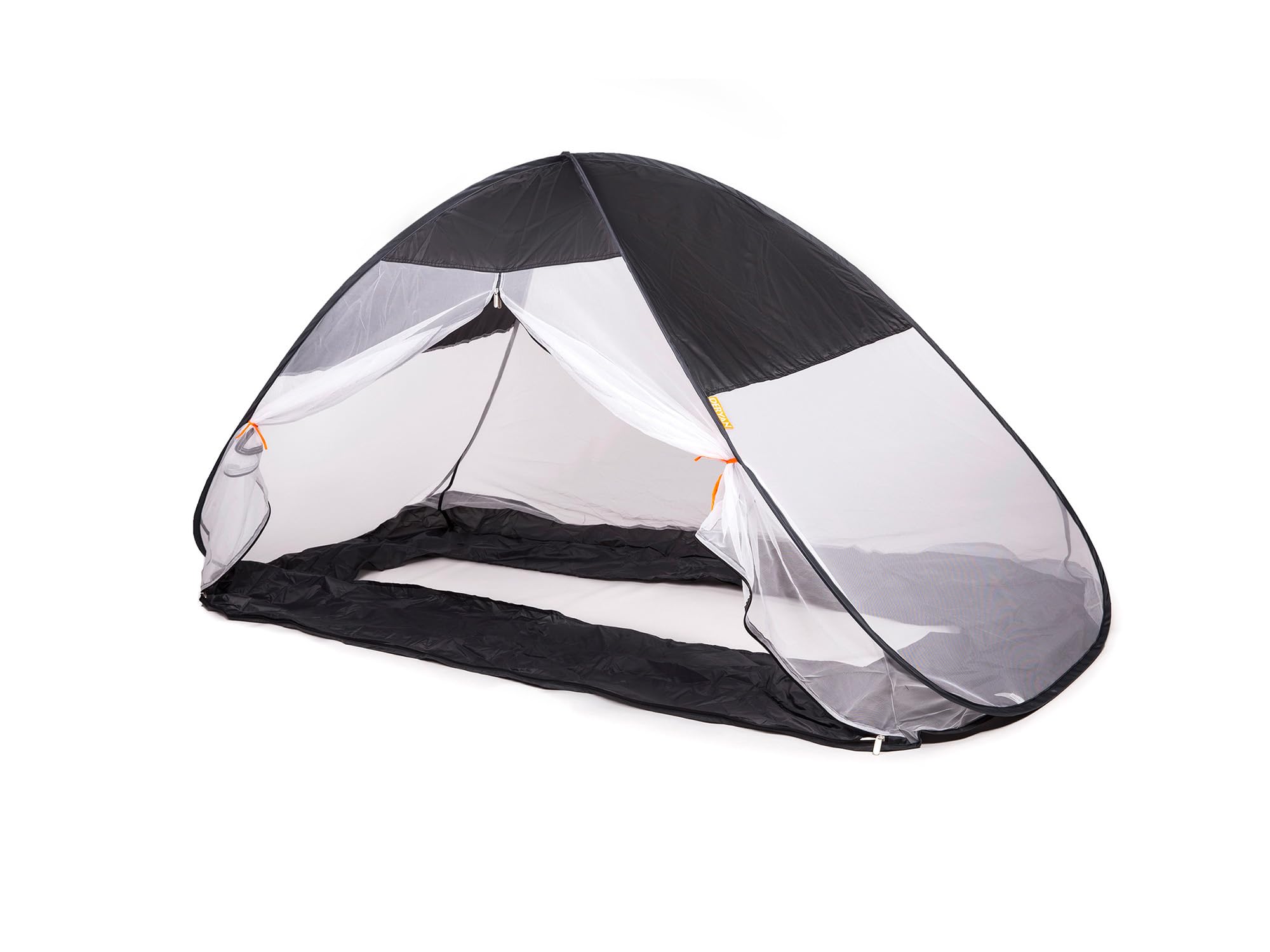 Deryan Tenda da letto pop-up – matrimoniale – zanzariera pop up – zanzariera letto – pieghevole e leight – 200 x 90 x 110 cm – zanzariera letto e zanzariera da viaggio con borsa – Grigio