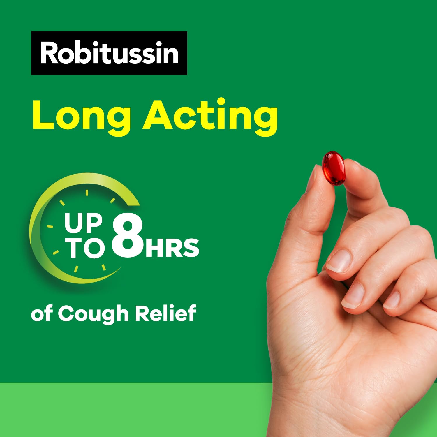Robitussin Long-Acting CoughGels, Cough Medicine, 20 Liqui-Gels — Amazon image 5