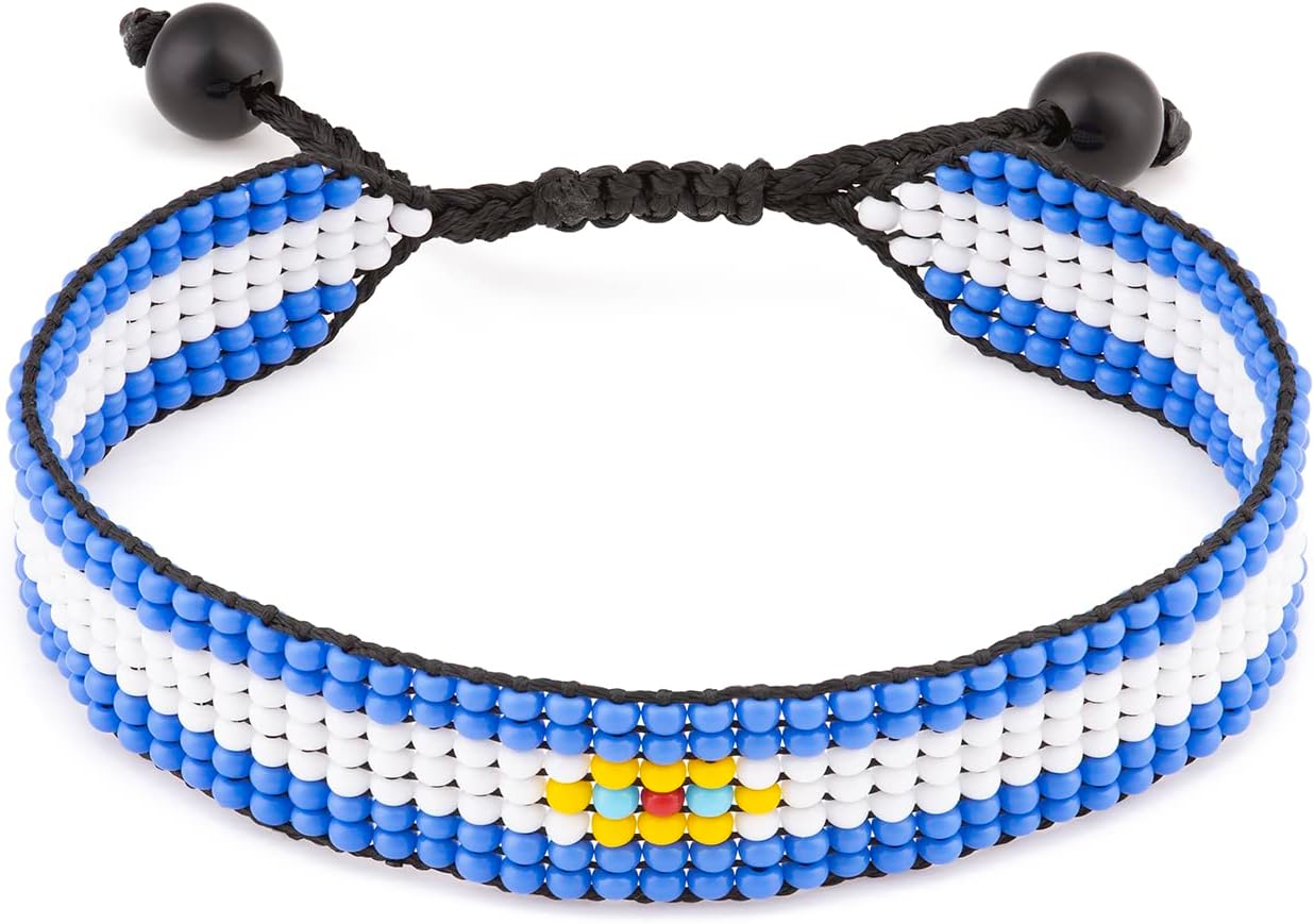 FAHARI Flag Bracelet | Adjustable | Handcrafted | Boho| Patriotic Bracelet