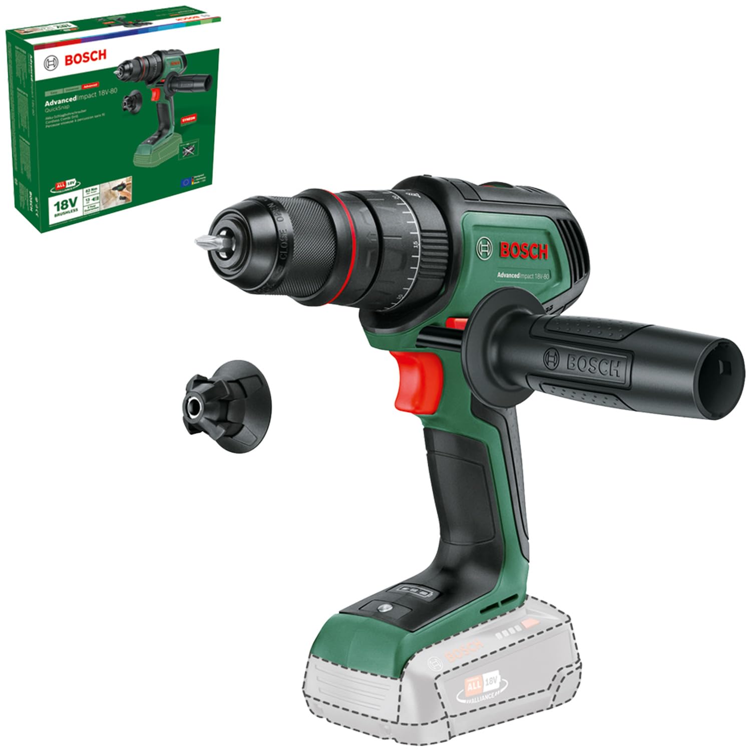 Bosch Akku-Schlagbohrschrauber AdvancedImpact 18V-80 QuickSnap