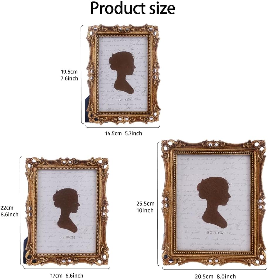 Retro Picture Frame Antique Ornate Photo Frame Decorative Photo Frame Home